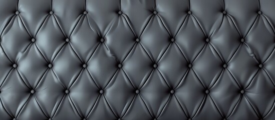 Close-up shot of a textured black leather upholstered wall