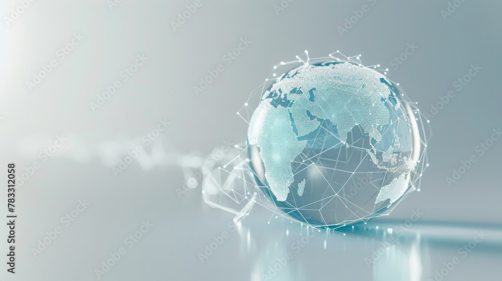 Aufkleber the concept of digital global connectivity in modern technology and network design for international