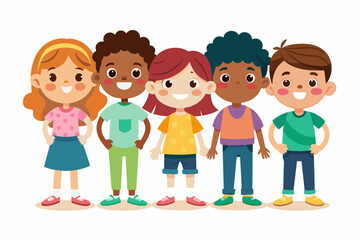 Children on white background