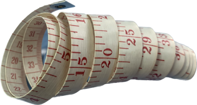 measuring tape on a white background, measuring tape, measuring tape curled on a white background