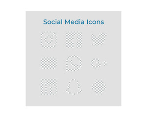 Free vector social media icons vector set with Facebook, Instagram, Twitter, YouTube and other logos