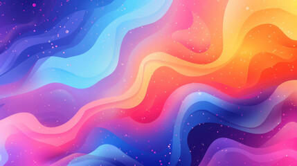 Vibrant and futuristic abstract technology wave background with flowing lines. Smooth texture. And vibrant gradient colors for modern and stylish web pattern cover art. Dynamic wallpaper - obrazy, fototapety, plakaty