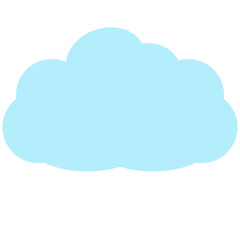 Sky Blue Clouds Vector Flat Illustration