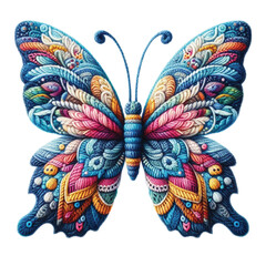 Watercolor Knitted Butterfly