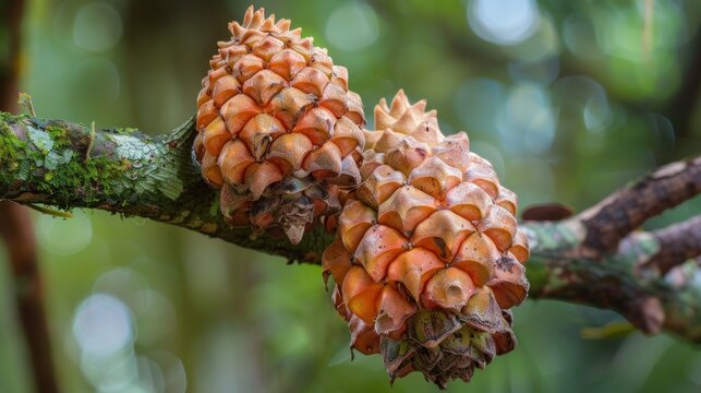 Typical Brazilian fruit ata or pine cone or pine fruit or fruit of the count
