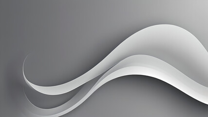 White gradient abstract curve pattern on gray background. - obrazy, fototapety, plakaty