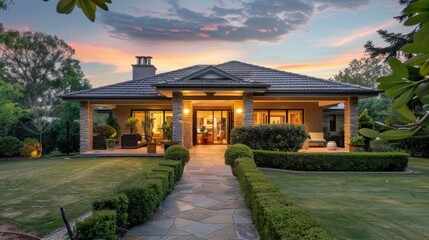 showcasing the tranquil allure of suburban homes