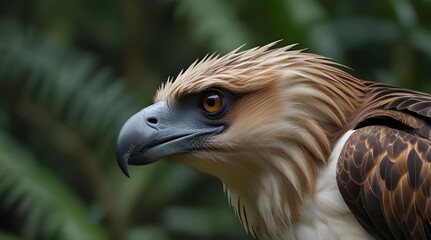 The Philippine eagle is considered the largest extant eagle in the world in terms of wing length and surface .Generative AI - obrazy, fototapety, plakaty