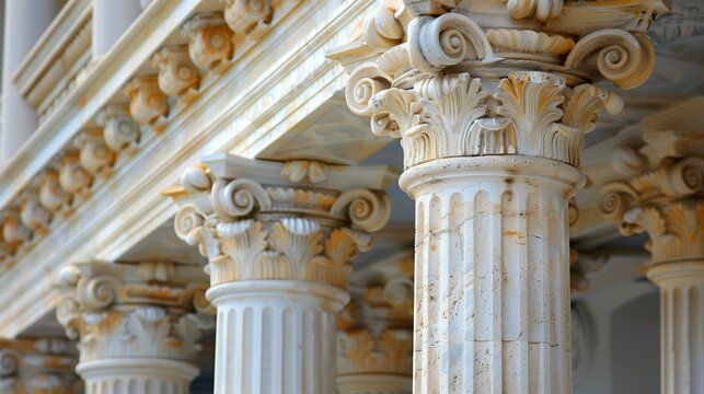 Porticoes architectual, decoration stone material capital ornate monument