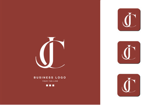 JC, CJ, J, C, Abstract Letters Logo Monogram