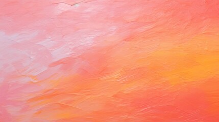 Gentle blending of pink and orange textured paint creates a warm, inviting background, evoking...