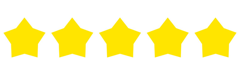 Star vector icons. Set of star symbols isolated.