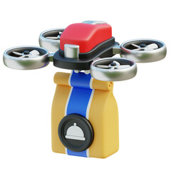 Delivery drone 3d icon illustration