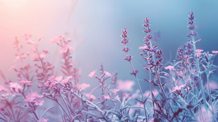 Serene lavender field at twilight