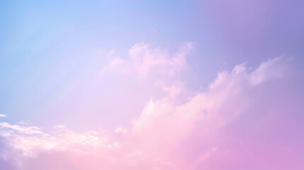 Obraz premium Serene pastel-colored sky at dusk with soft clouds