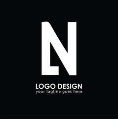 LN LN Logo Design, Creative Minimal Letter LN LN Monogram