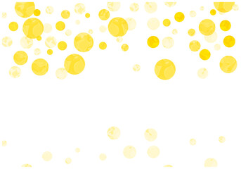 手描きの水彩水玉フレーム背景6黄色
