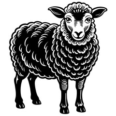 sheep isolated on white