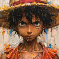 portrait of a woman with painted face