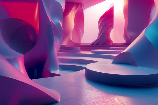 CENARIO ABSTRATO COLORIDO 3D