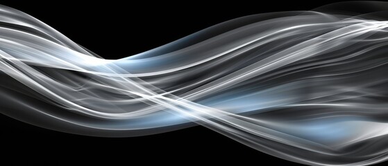   A black background with three sets of white lines