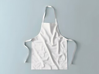 White apron mockup on a solid background