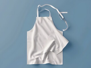 White apron mockup on a solid background