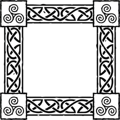 Small Square Celtic Frame - Triskelions