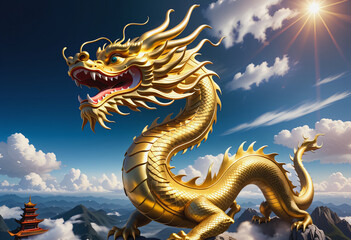 dragon on mountain