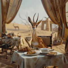 Foto op Plexiglas deer on a table © Muhammad
