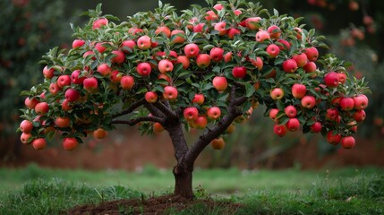 Tree Filled With Red Apples