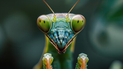 Close Up of a Praying Mantis.