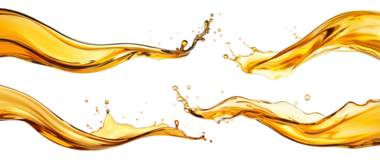 Set of delicious oil splashes, cut out