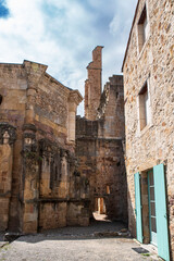 Ruin of the abbey of Alet les Bains in the south of France in Cathar country - 783338869