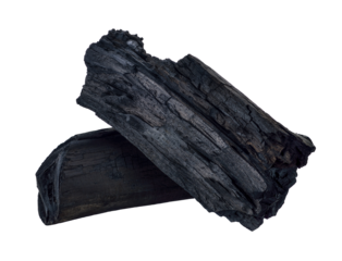 Natural wood charcoal, traditional charcoal or hard wood charcoal transparent png