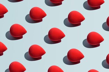 Blending sponge pattern, beauty care background, make up product.