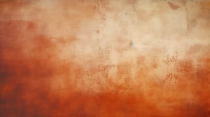 Sienna color. An abstract red and orange textured background that suggests a vast, atmospheric space with a subtle indication of a small figure in blue in the distance