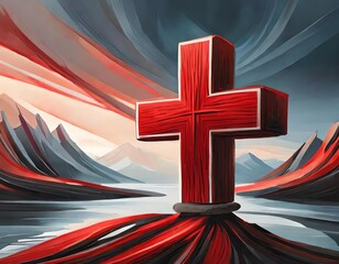 Generated image of red cross