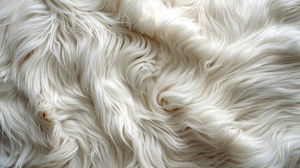 Close Up of White Fur Texture