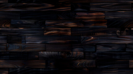 Ebony Wood Panels, Dark Chocolate Hues, Textured Wall Surface, High-End Interior Design