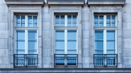 Fototapeta premium Oriel windows, construction industry futuristic office cityscape apartment
