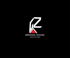 GZ letter logo design with black background in illustrator. Vector logo, calligraphy designs for logo, Poster, Invitation, etc.