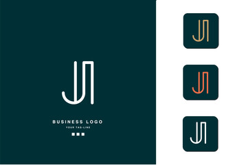 JI, IJ, J, I, Abstract Letters Logo Monogram