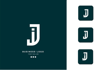 JI, IJ, J, I, Abstract Letters Logo Monogram