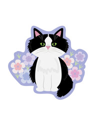 tuxedo cat-sticker
