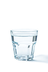 Glass of water on white background. - 783348463
