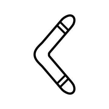recommend clip art: Boomerang icon on white.