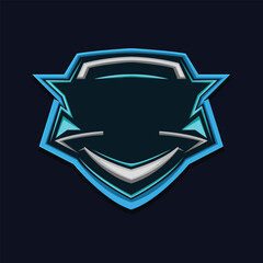 Blank badge logo template. Gaming logo. Team logo. Shield logo