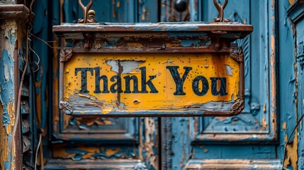 Gratitude Expressed on Weathered Wood