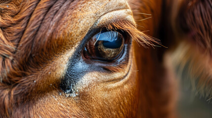 Closeup of a Cow eye